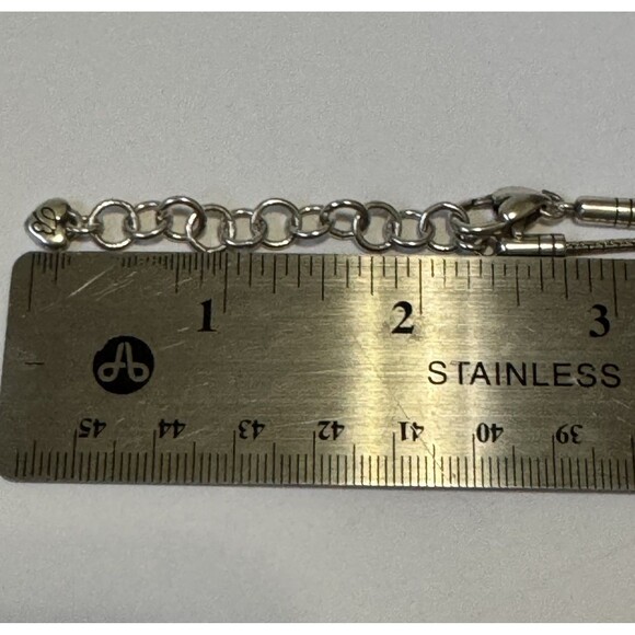 Brighton Pendant Necklace Toledo Mido 14.5" Silver Rhinestone Scroll Snake Chain - Picture 8 of 8